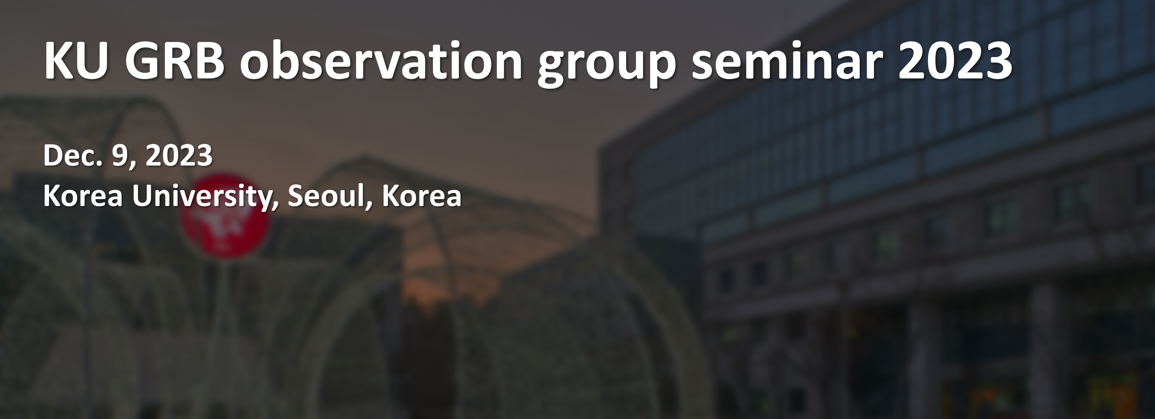 KU GRB observation group seminar 2023